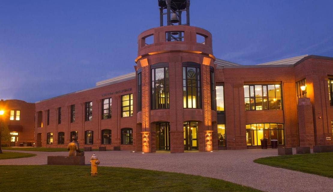 Flynn Campus Union at twilight